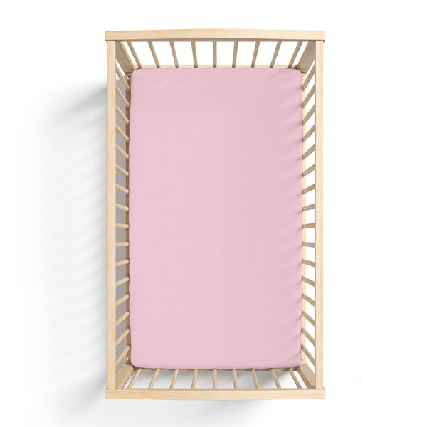 lillian-pink-bamboo-crib-sheet-Laree + Co. at Sophia's StyleCrib Sheet-1